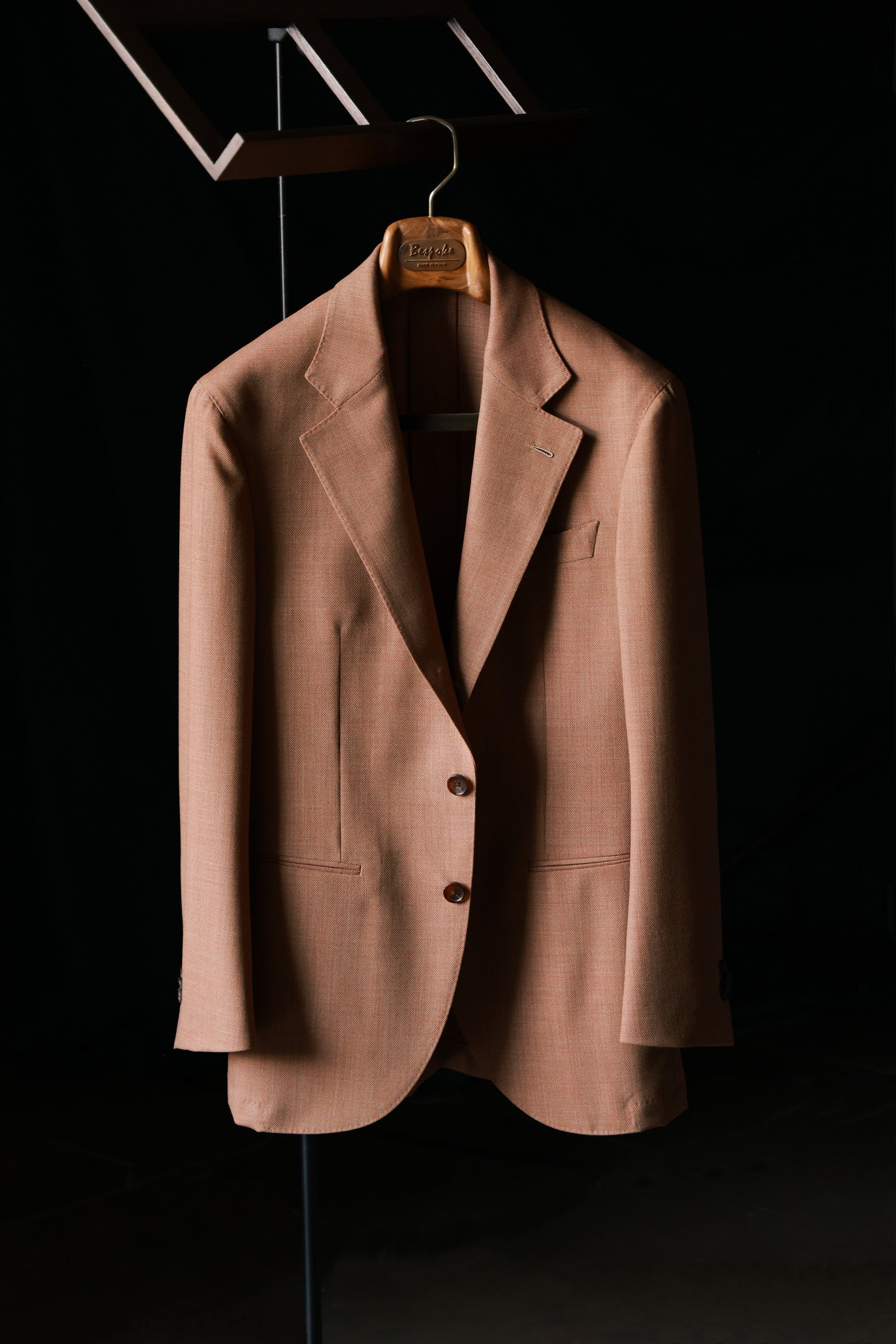 Suit Jacket with Half-Canvas and Peaked Collar — Tangerine