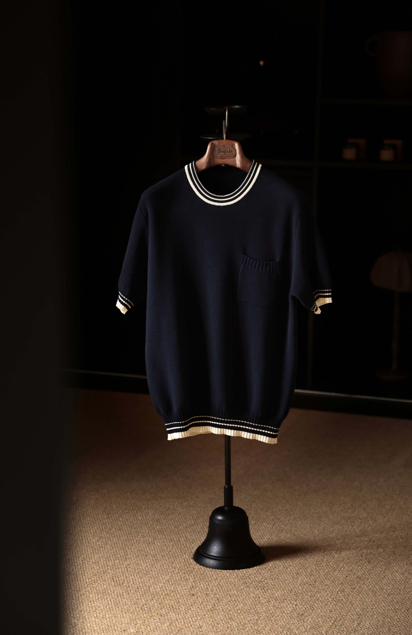 Heavyweight High-Twist Cotton Short-Sleeve T-Shirt — Midnight Tide