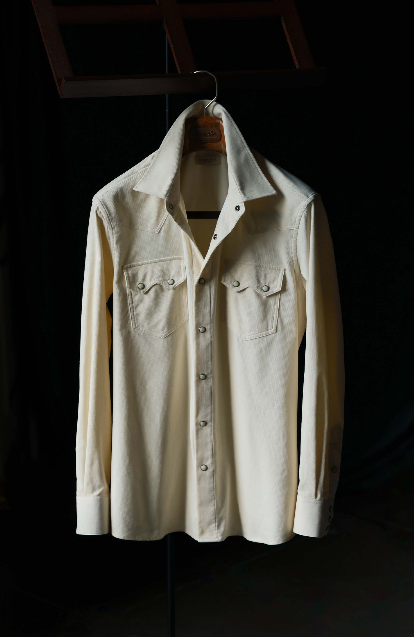 Western Collar Long-Sleeve Shirt(21-Wale Japanese Corduroy) — Sandshore Beige