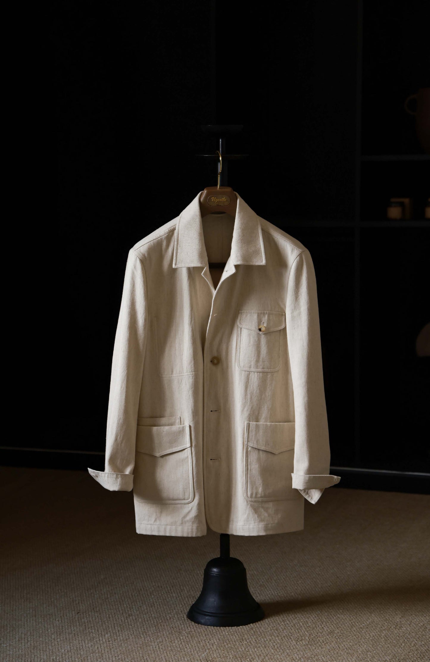 Heavyweight Linen Hemp French Workwear Jacket — Oat Beige