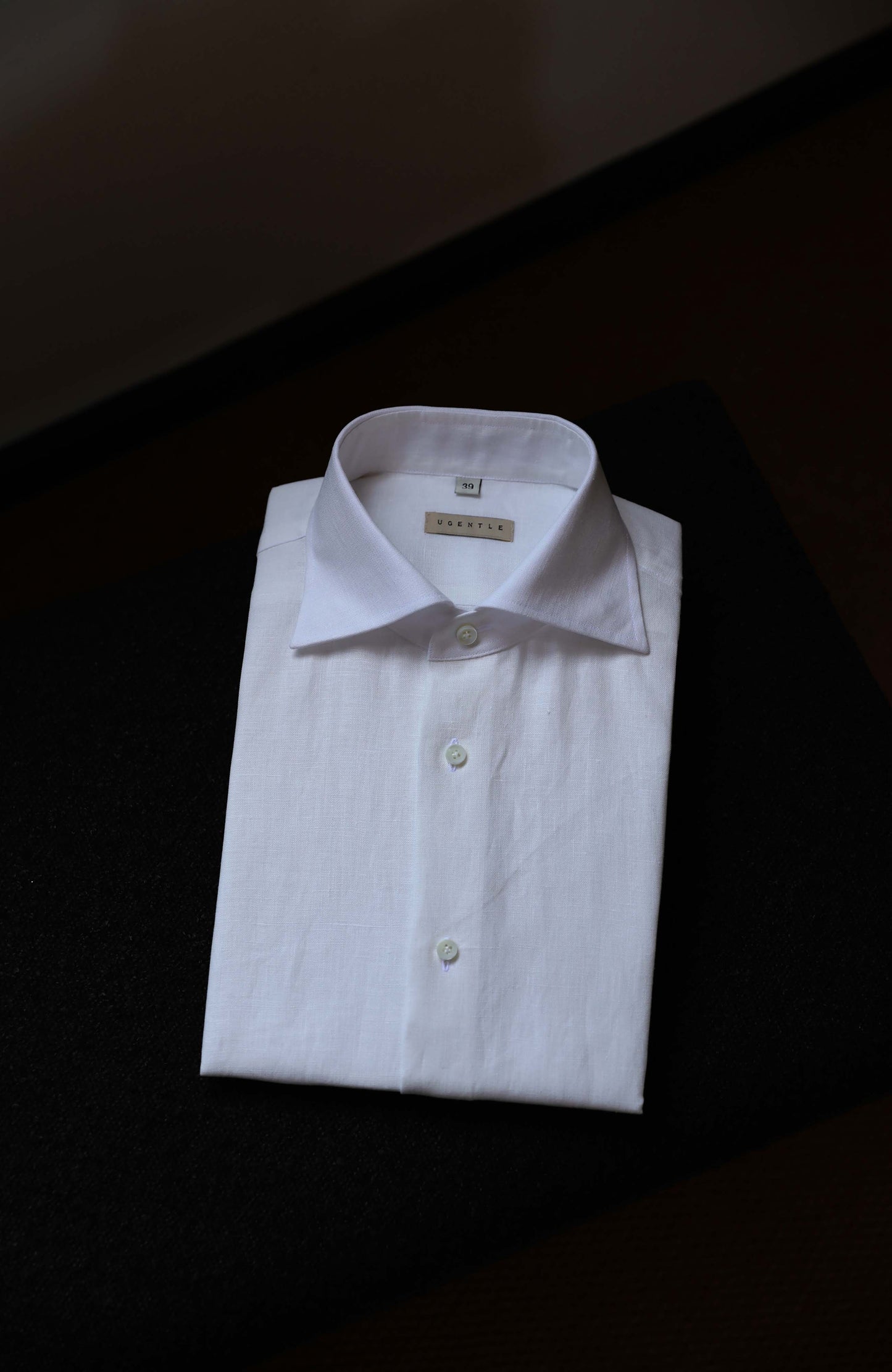Linen Wide-Spread Collar Shirt — Native Linen White