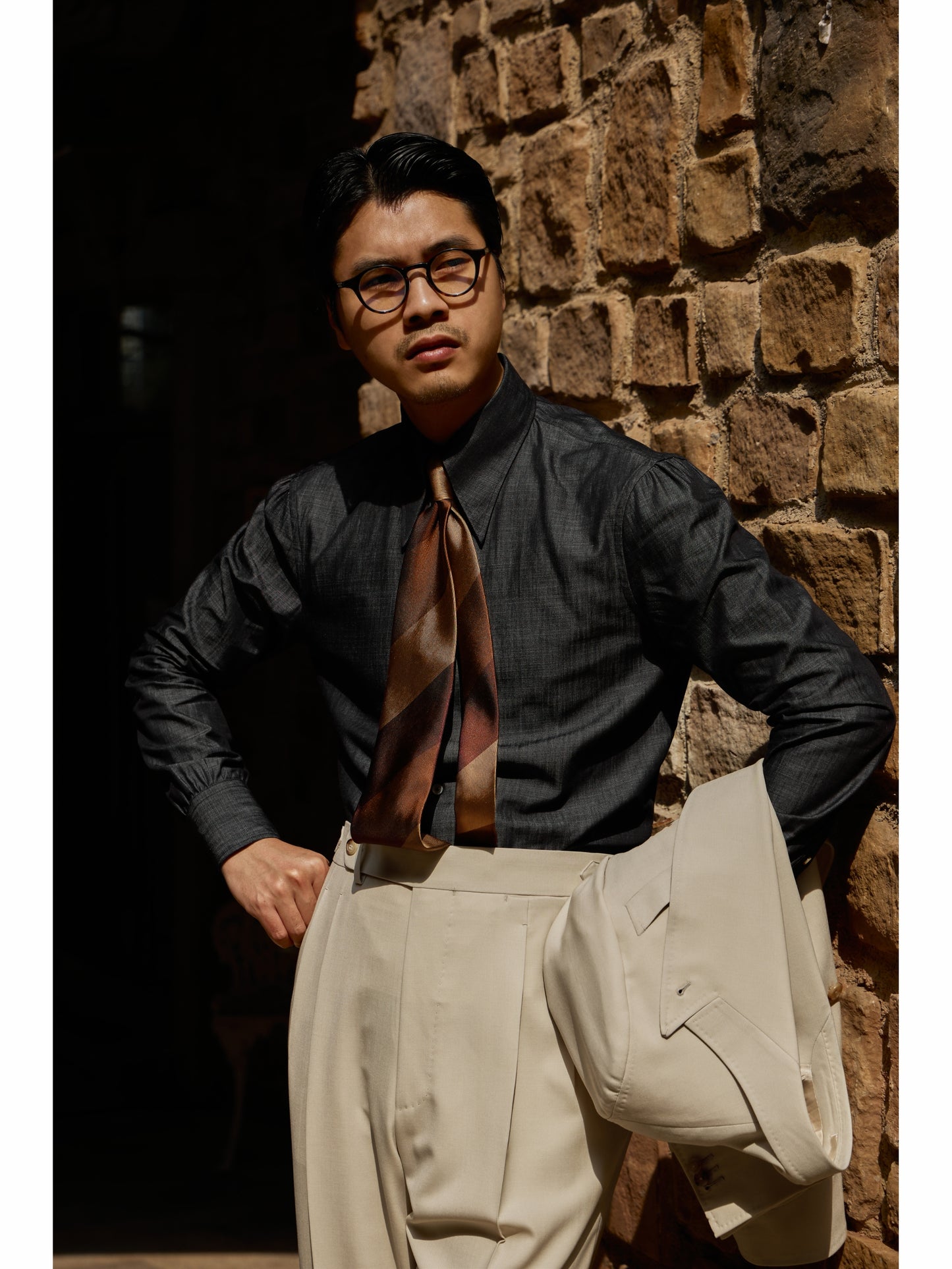 Long Point Collar Shirt — Denim