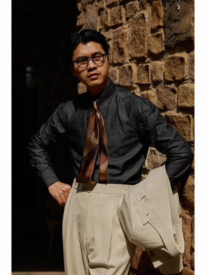 Long Point Collar Shirt — Denim