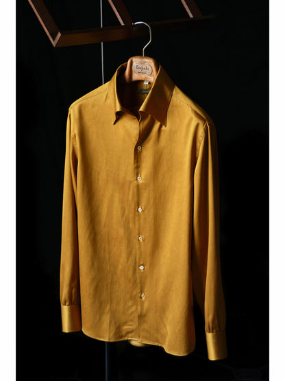 Handcrafted One-piece Collar Shirt — Floating golden