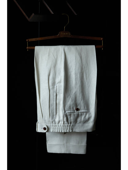 Linen Trousers — Off White