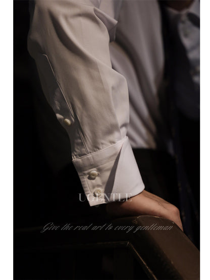 「Elegant White」Bond Cuff Shirt