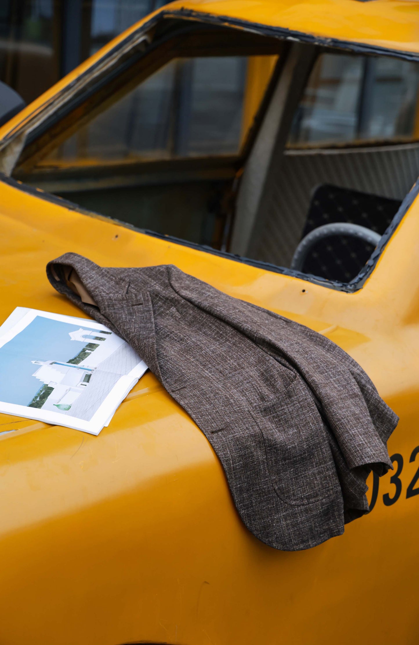 ETHOMAS Half-Canvas Single-Breasted Wool-Silk-Linen Blend Suit Jacket — Charcoal Brown