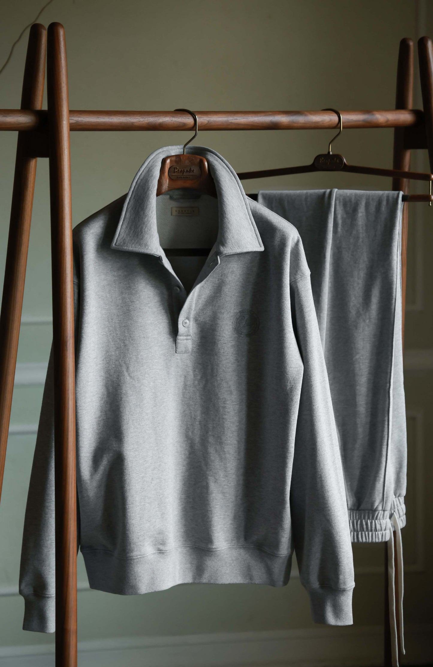 Unisex Long Sleeve Polo Sweatshirt — Lunar Gary