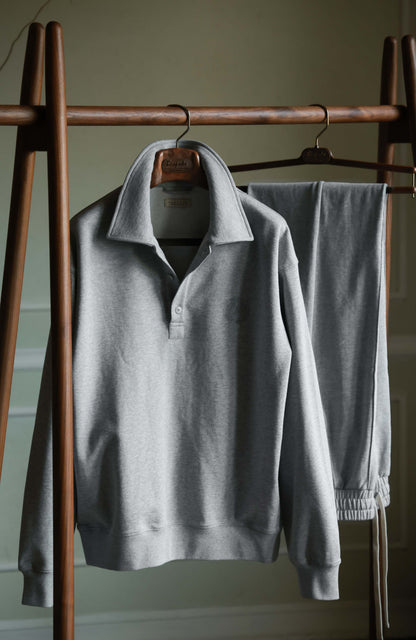 Unisex Long Sleeve Polo Sweatshirt — Lunar Gary