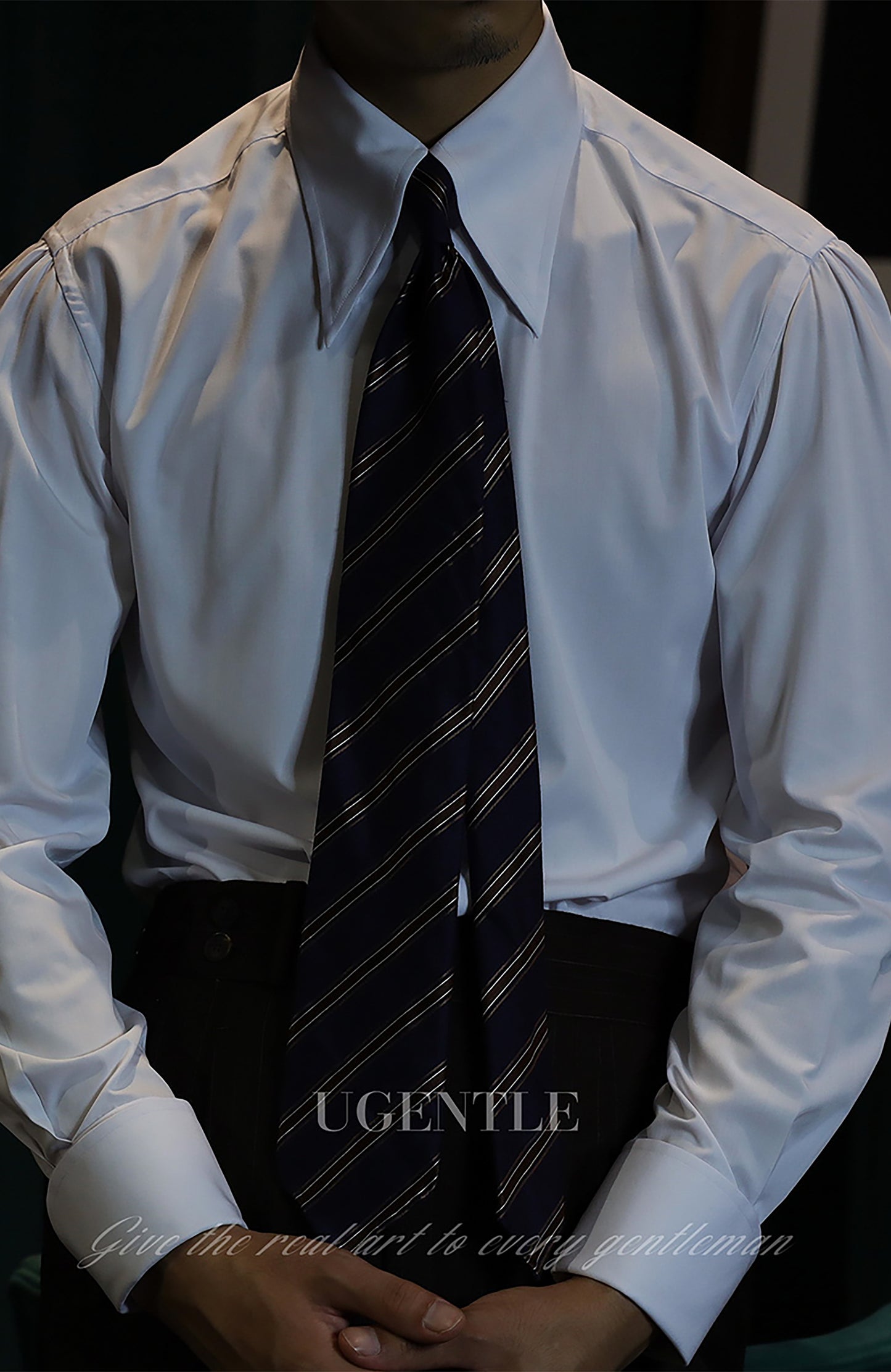 「Elegant White」Bond Cuff Shirt