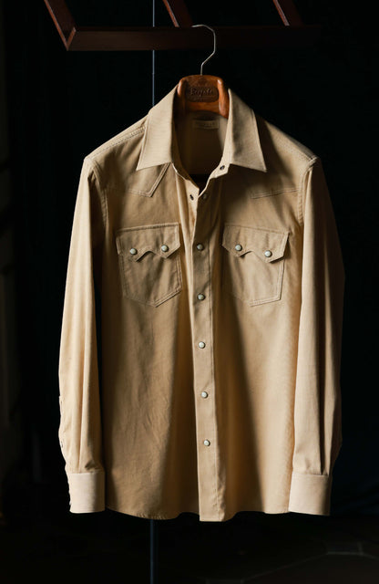 Western Collar Long-Sleeve Shirt(21-Wale Japanese Corduroy) — Autumn Wheat