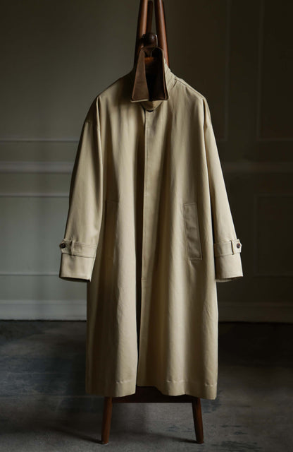 Super Heavyweight Trench Coat with Performance Finish & Detachable Wool Liner — Desert Whisper