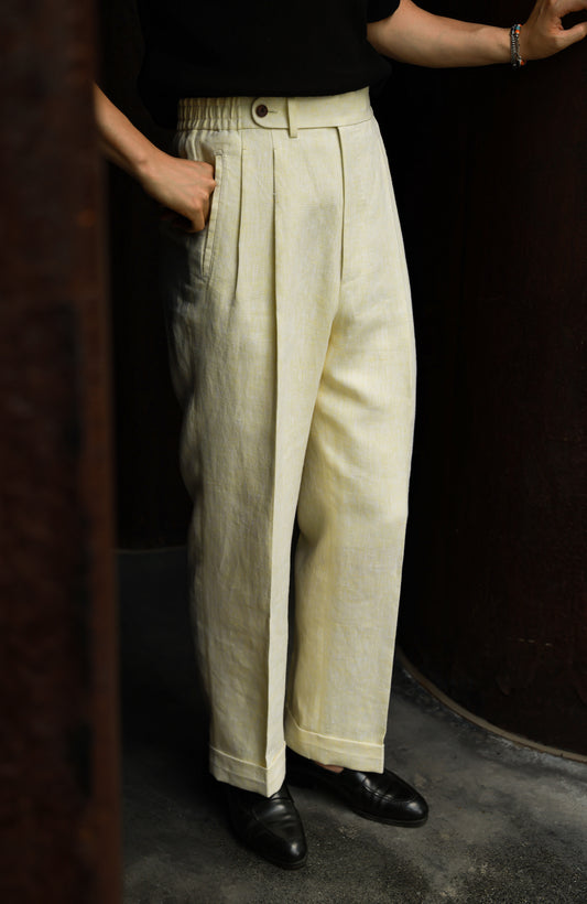 Linen Trousers — Ivory