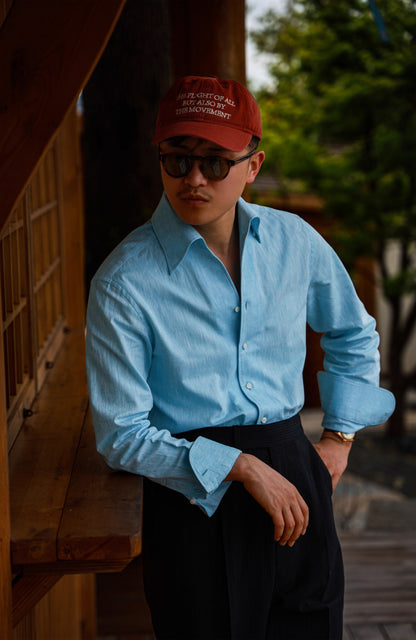 One-piece Collar Shirt — Glacier