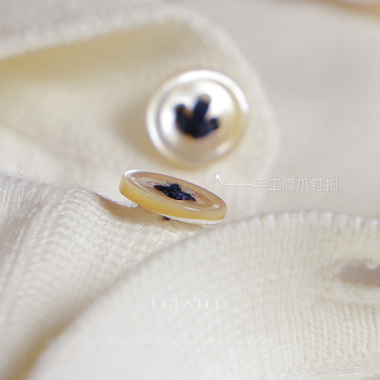 Cotton/Cashmere Classic Polo Off White