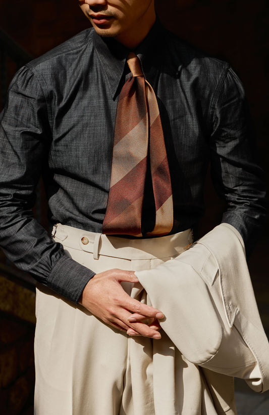 Long Point Collar Shirt — Denim