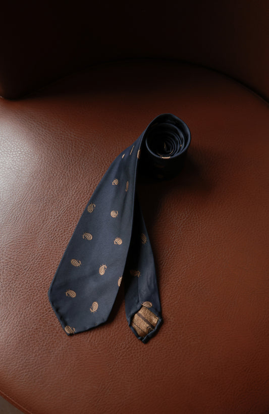 「Eternal Nautical」Mulberry silk Three-fold Tie
