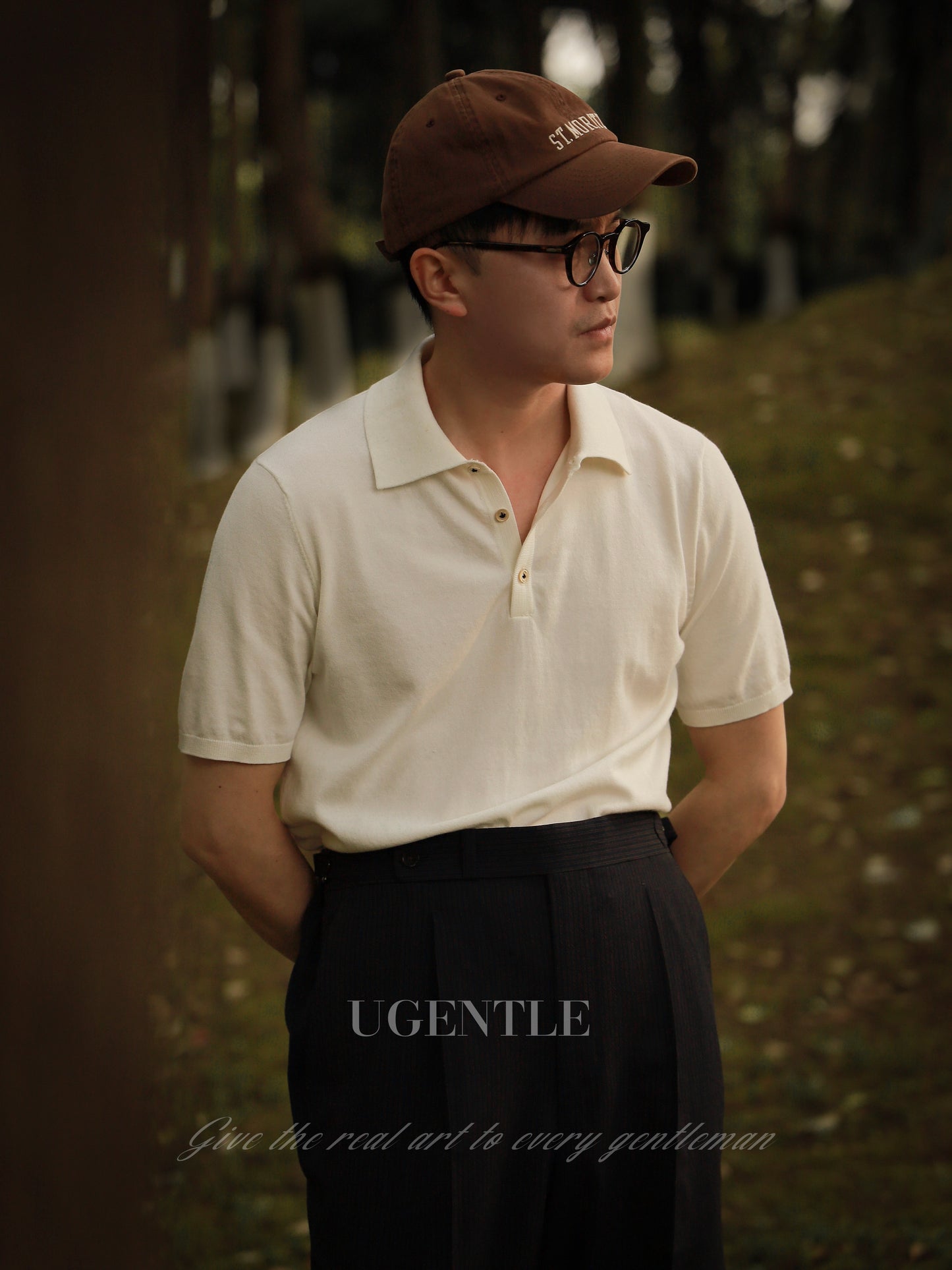 Cotton/Cashmere Classic Polo Off White