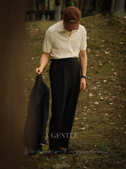 Cotton/Cashmere Classic Polo Off White