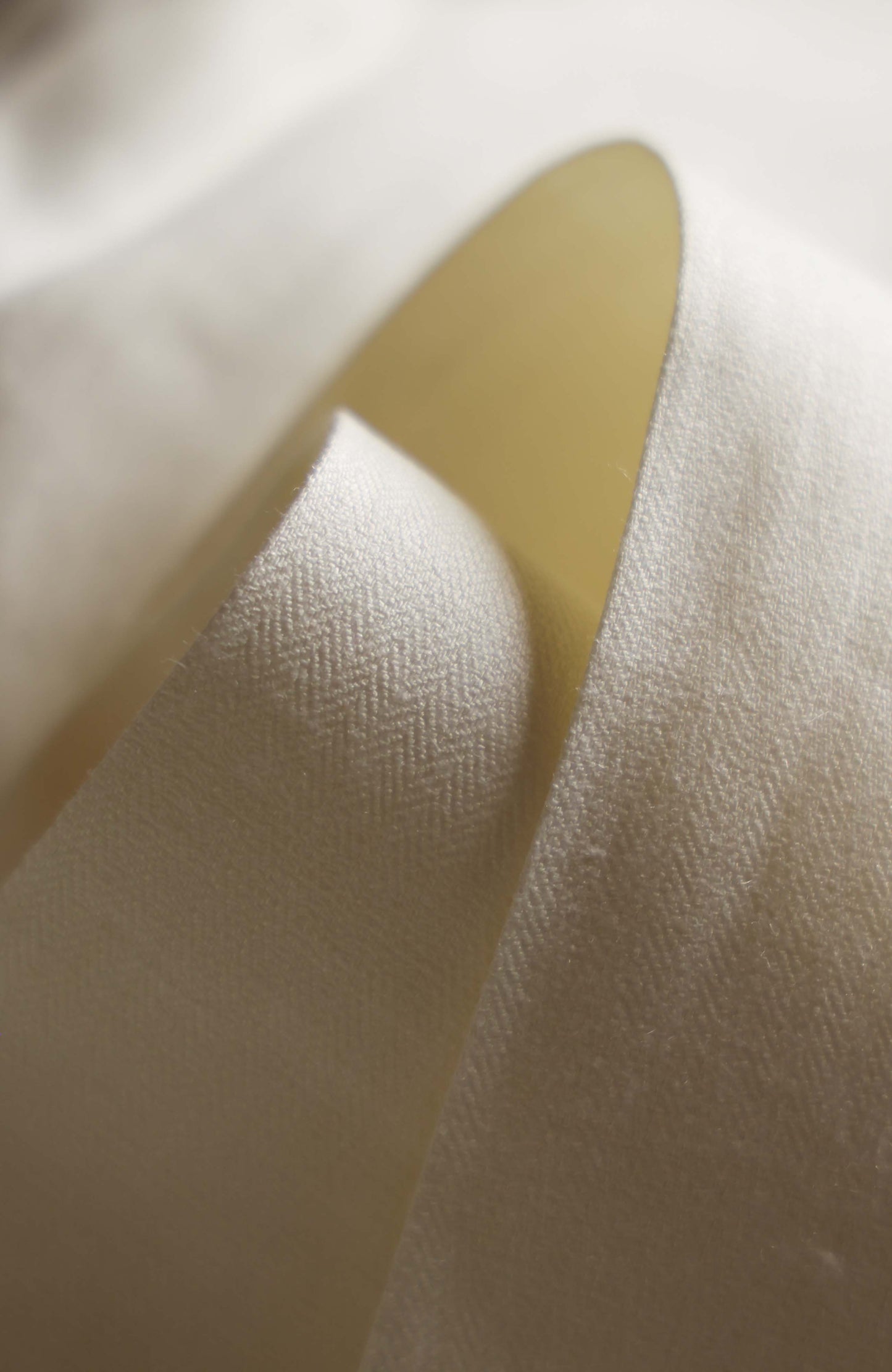Tussah Silk-Linen Blend Textured Twill High-Waisted Trousers with Side-Adjusters — Wheat White