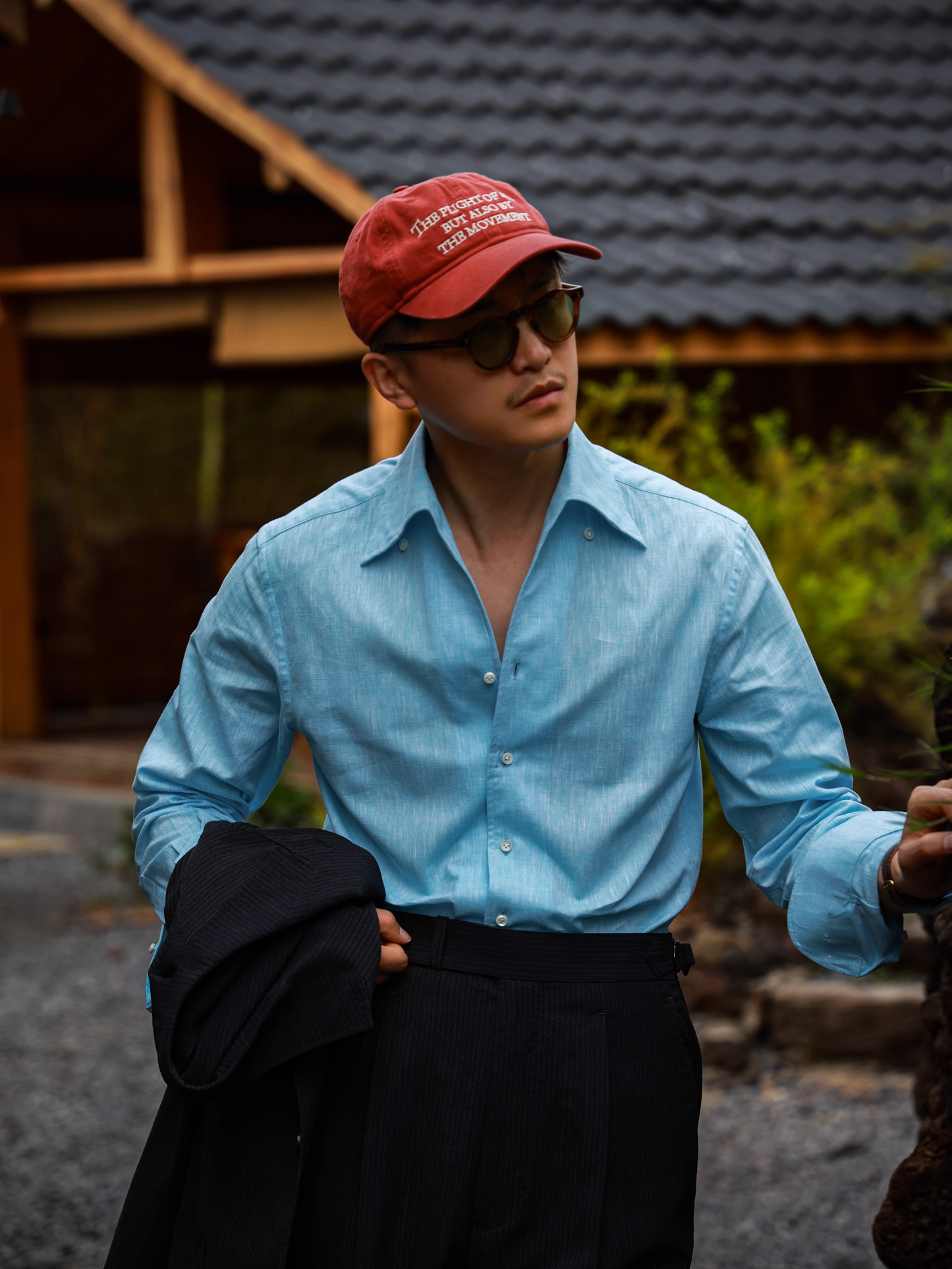 One-piece Collar Shirt — Glacier