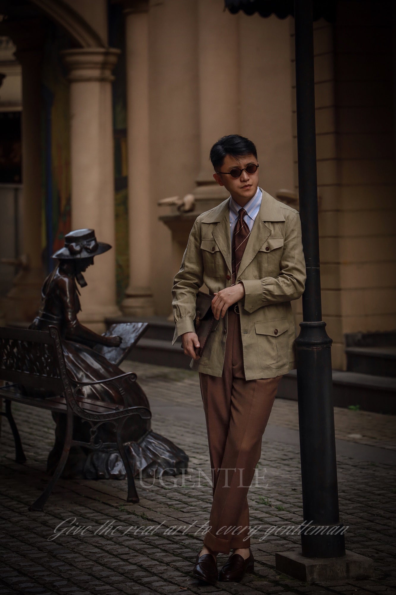 "Hully Tea" Linen Unlined Hunting Jacket 