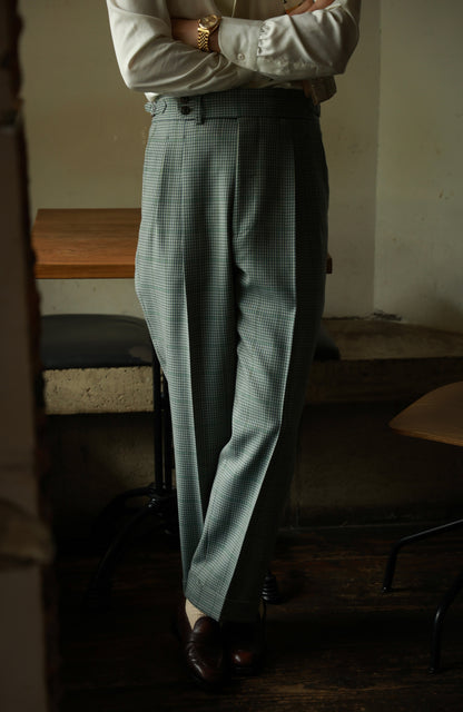 "Cedar Green Check" Suit Trousers 