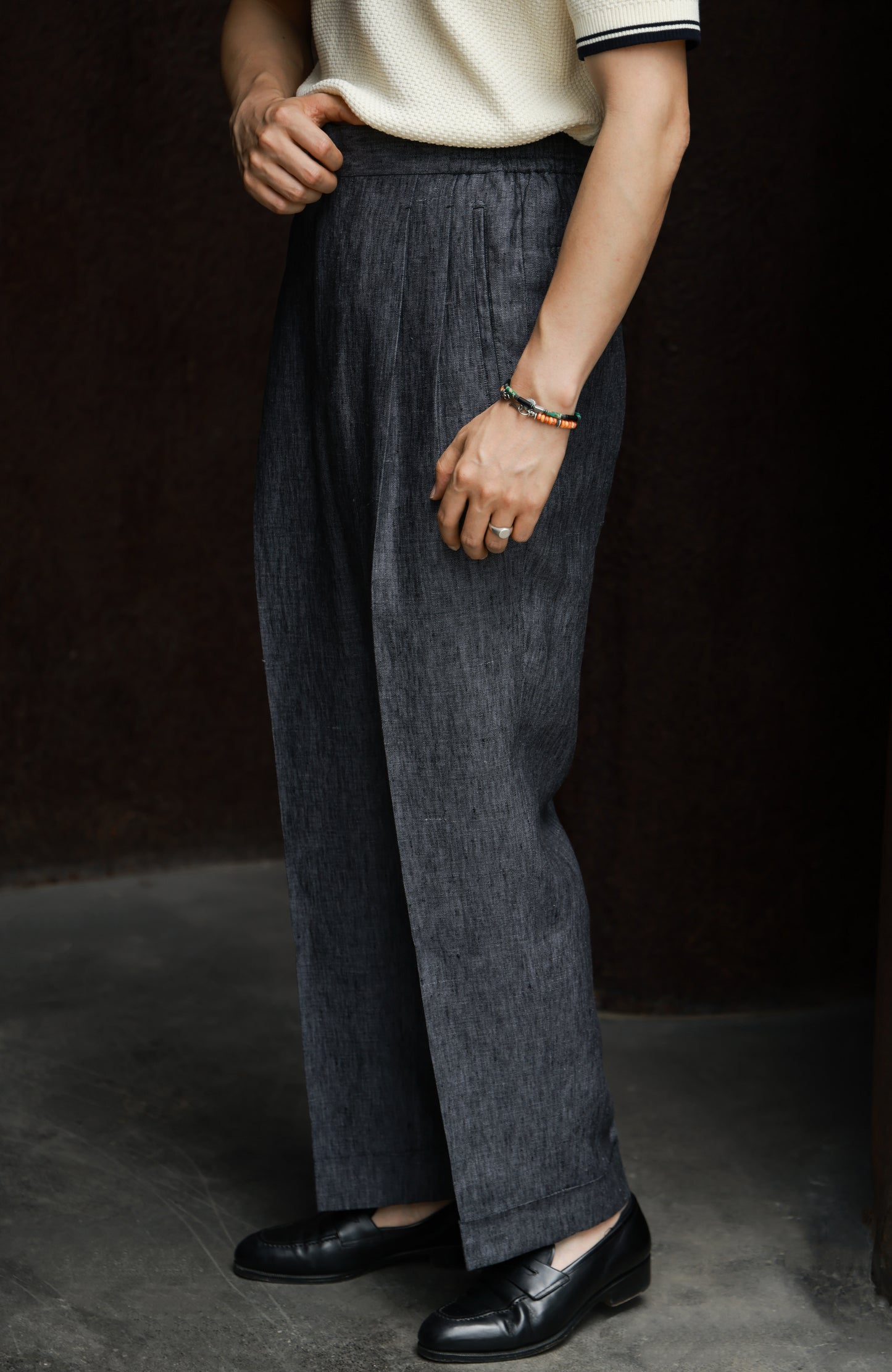 Linen Trousers — Denim