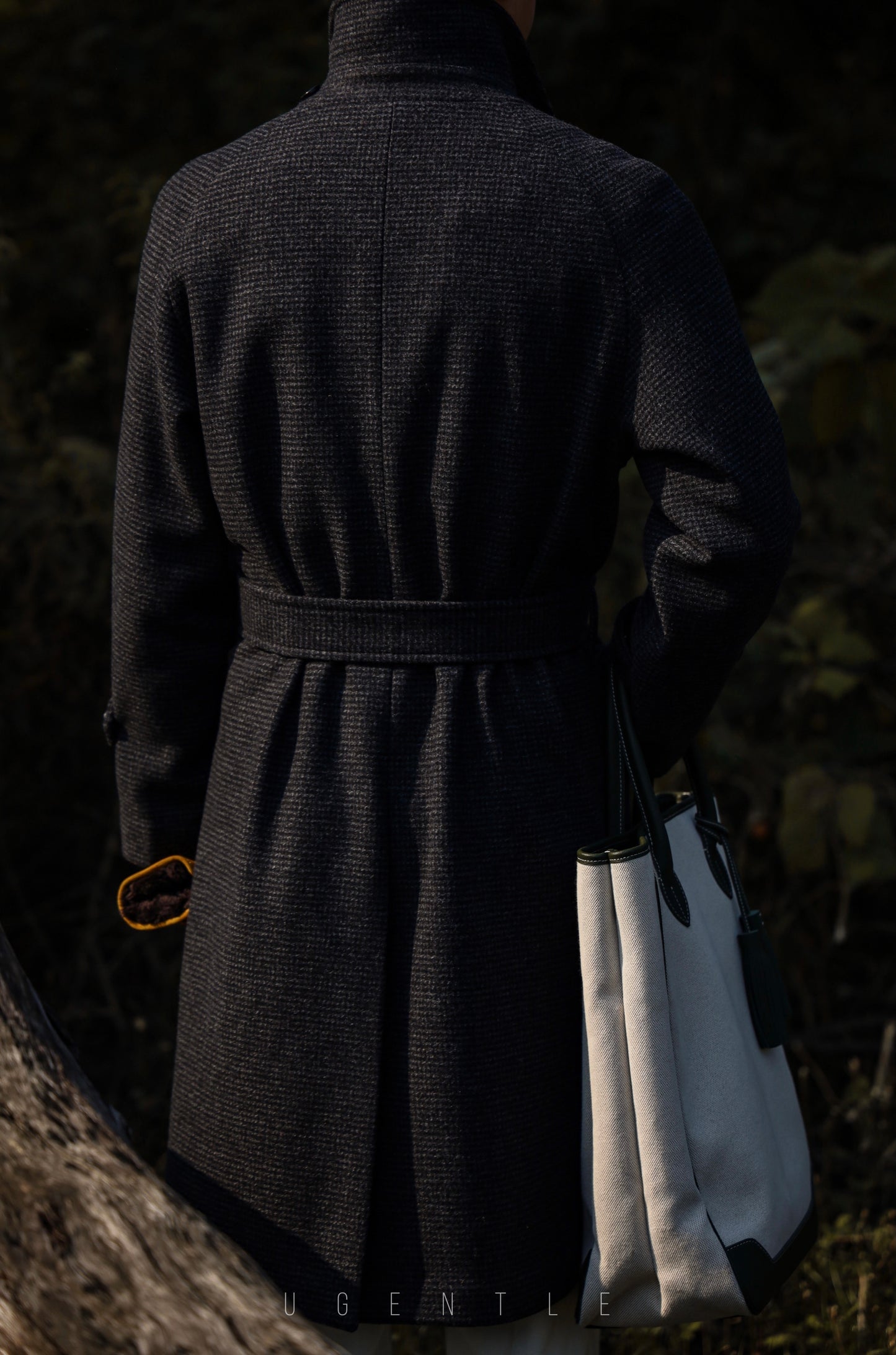 "Smoky Ink" Raglan Sleeve Balmark Coat 