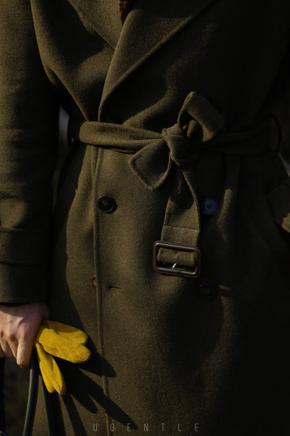 「Cedar Green」Balmacon Coat with Raglan sleeve