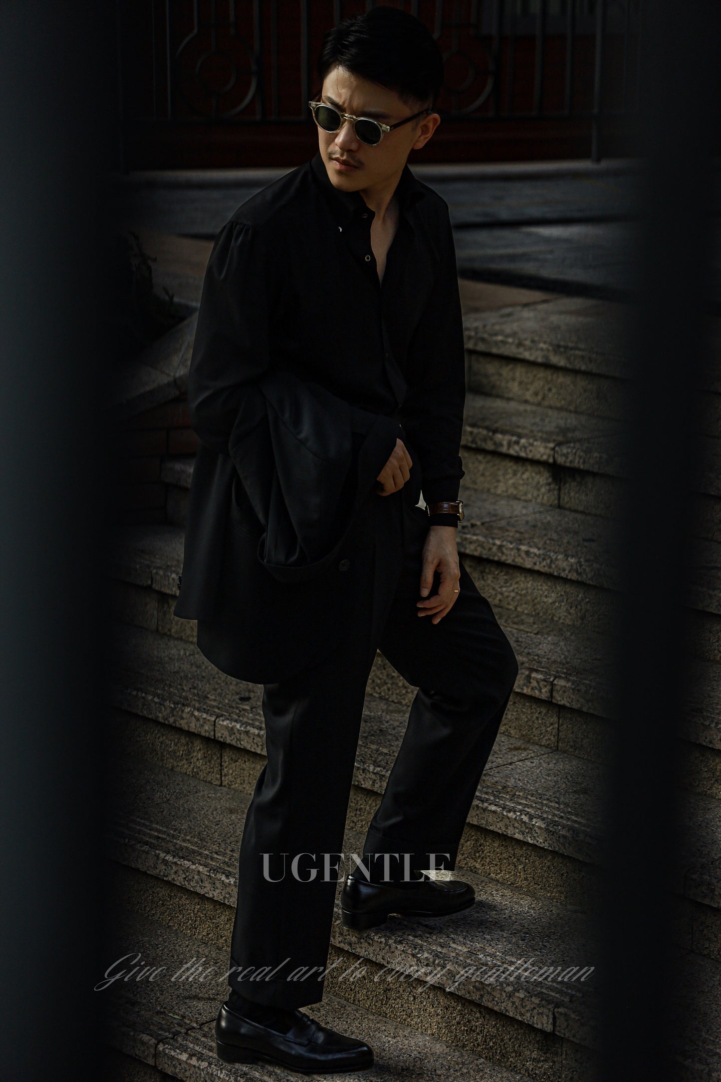 「Twilight Black」Button-down Collar Shirt