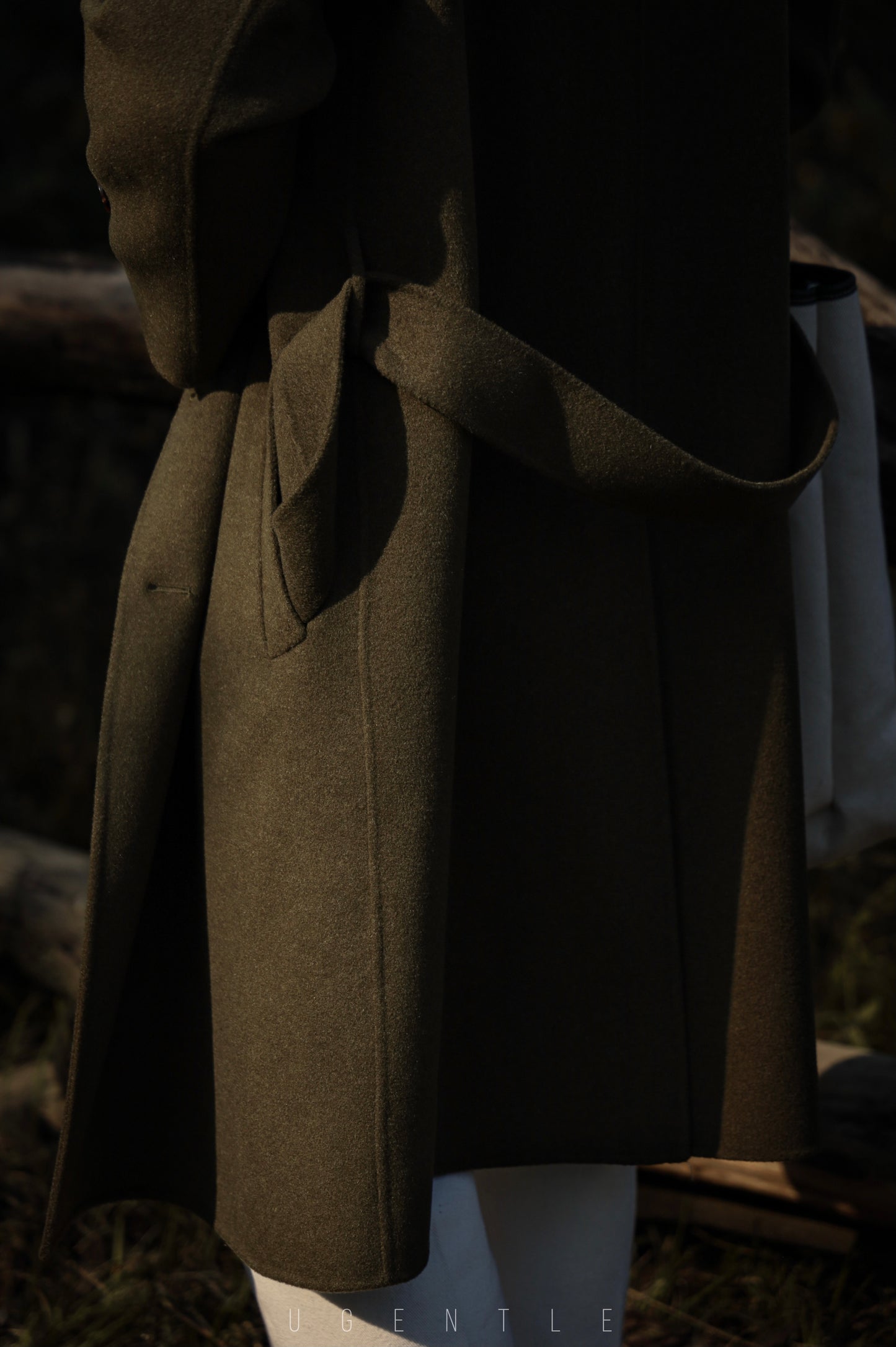 「Cedar Green」Balmacon Coat with Raglan sleeve