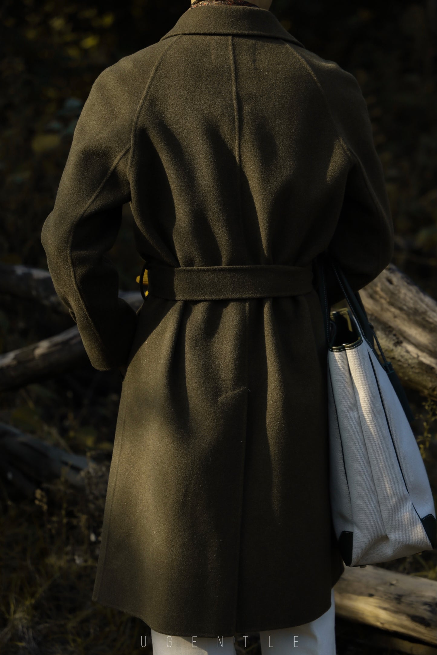 「Cedar Green」Balmacon Coat with Raglan sleeve