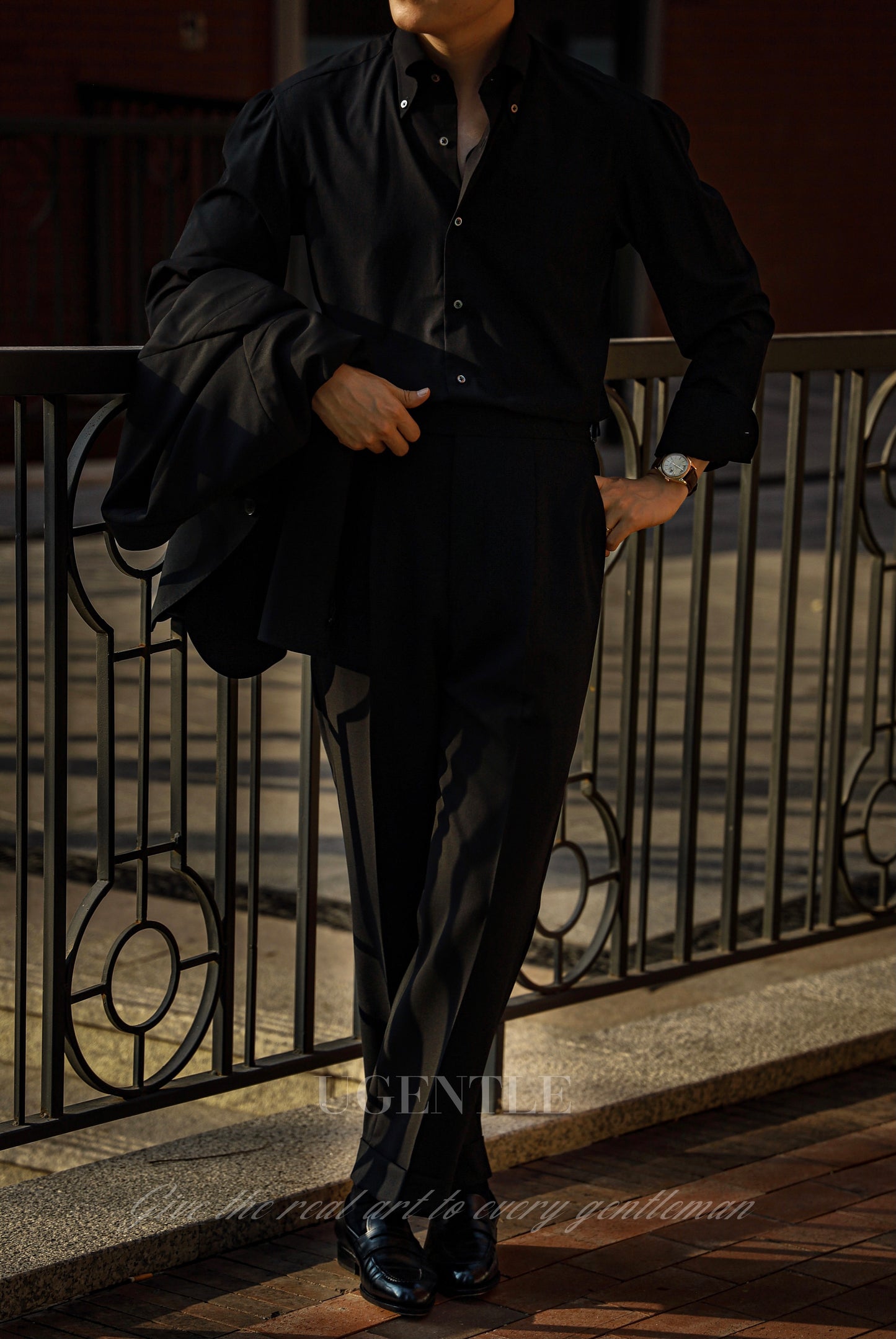 「Twilight Black」Button-down Collar Shirt