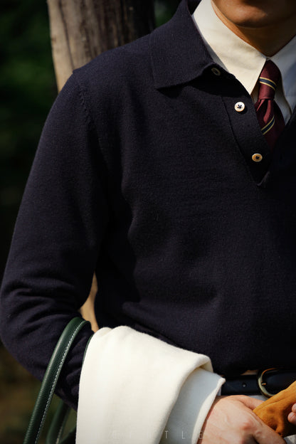 "Navy Blue" POLO Sweater 