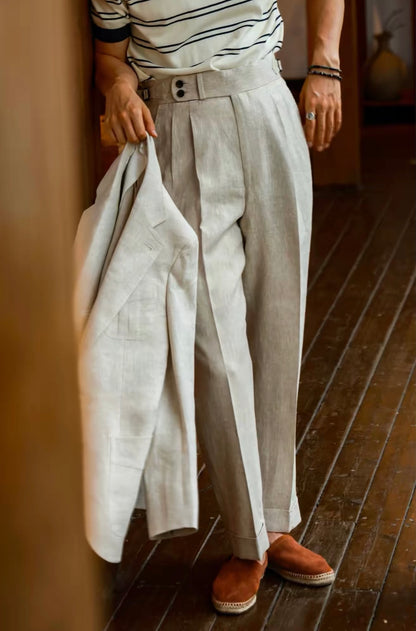 「Flying Sand and Stone」linen Suit trousers