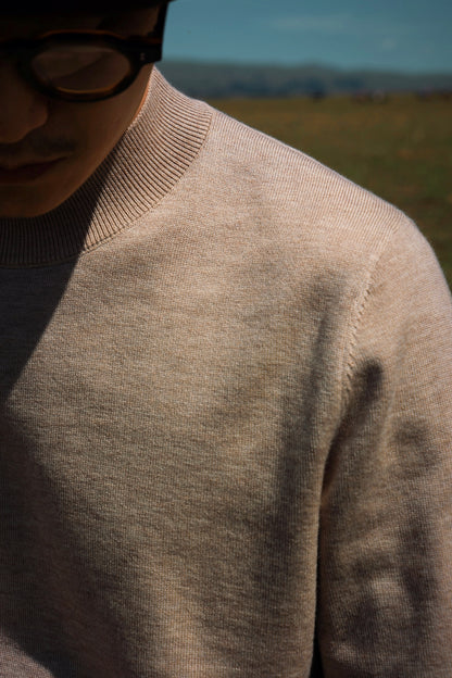 "Cuban Sand" Half Turtleneck Sweater