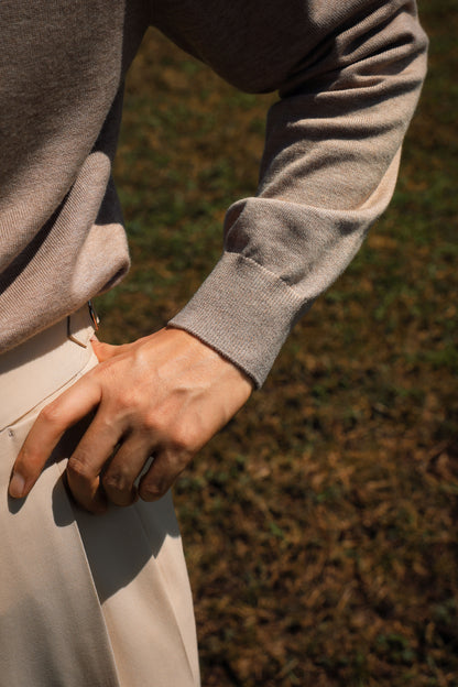 "Cuban Sand" Half Turtleneck Sweater