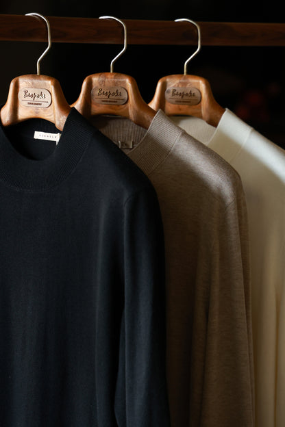 "Night Black" Half Turtleneck Sweater 