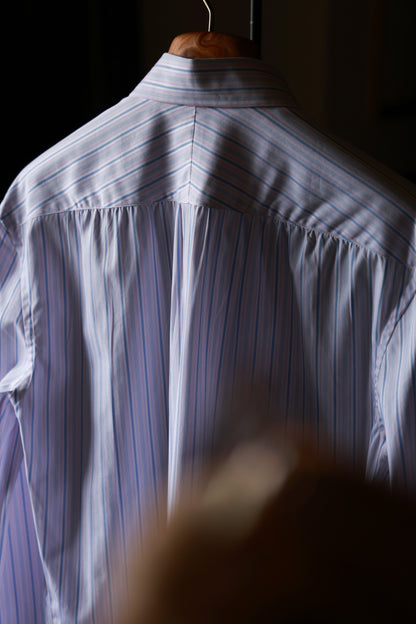 「Painted Stripes」Don-Style Spread Collar Shirt