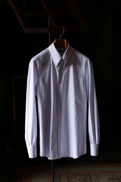 「Painted Stripes」Don-Style Spread Collar Shirt