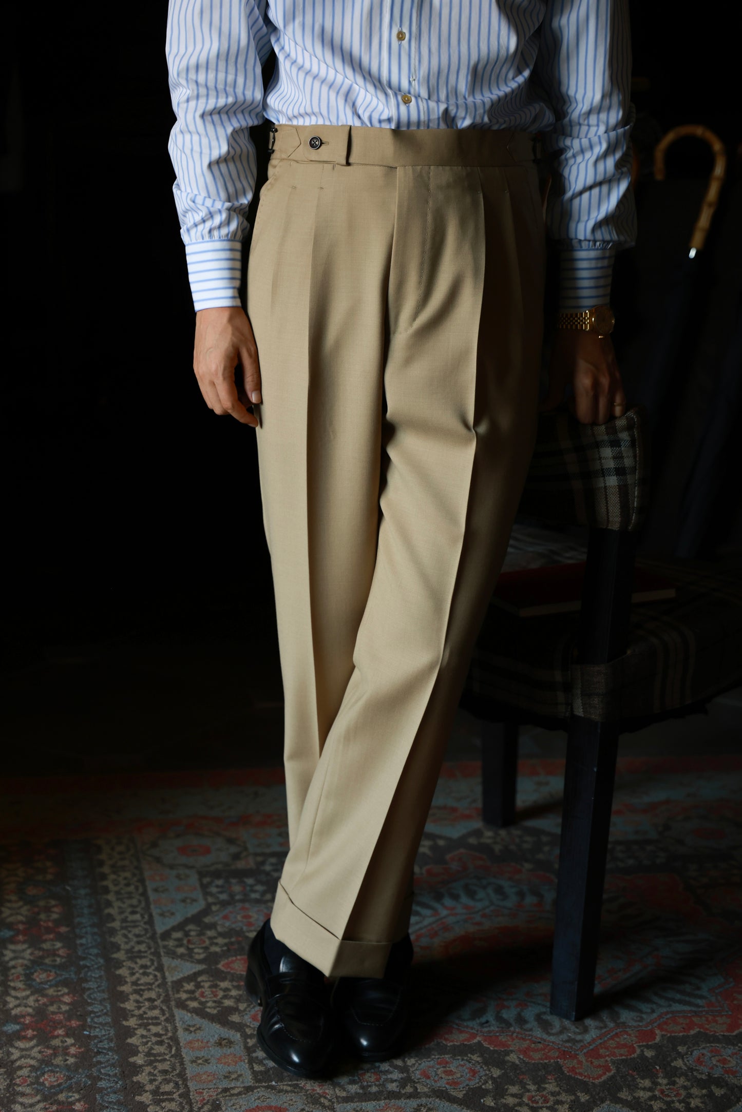 "Autumn Apricot Forest" suit trousers 