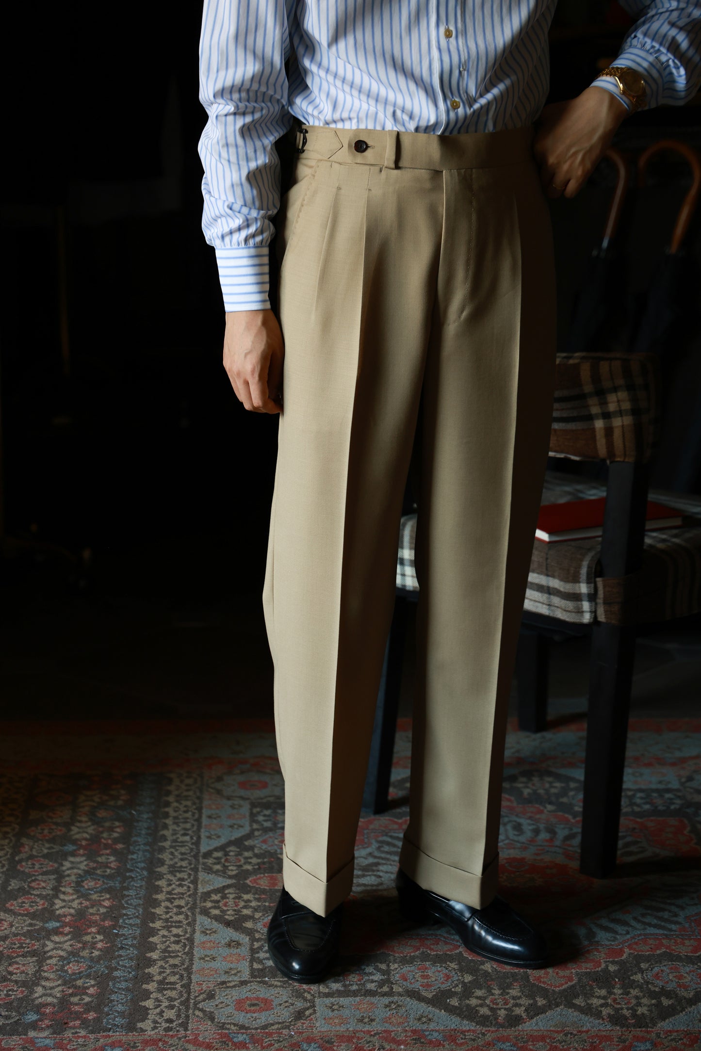 "Autumn Apricot Forest" suit trousers 