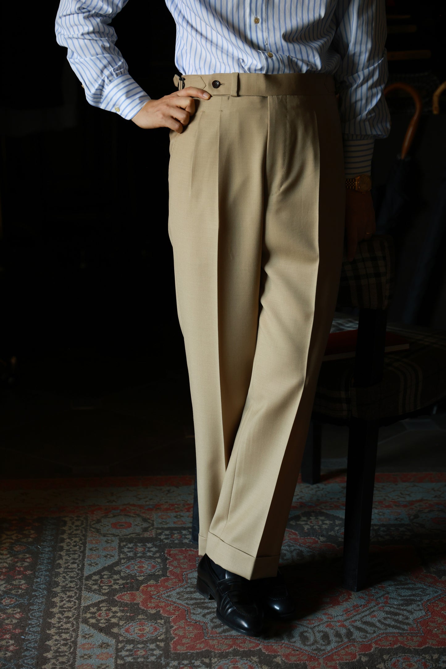 "Autumn Apricot Forest" suit trousers 