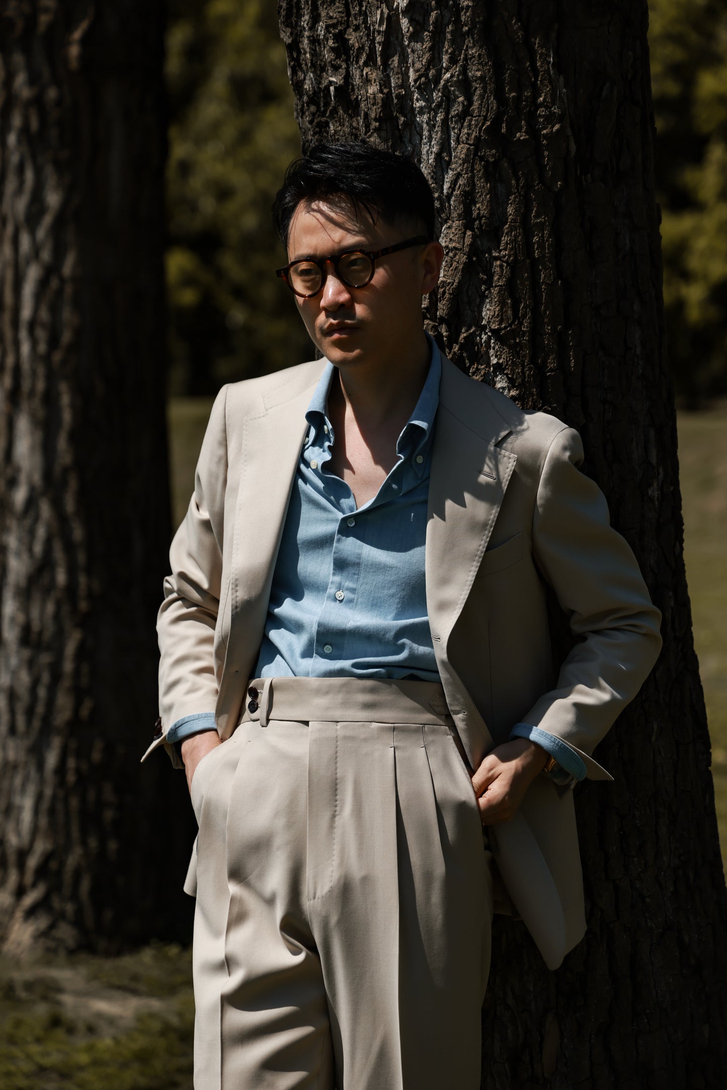 Button-Down Collar Shirt — Washed Denim