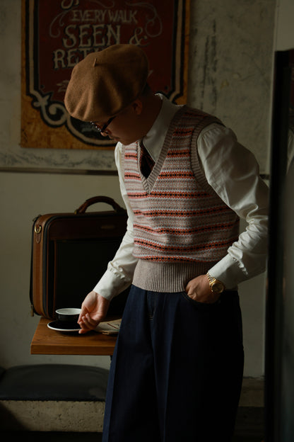 Fair Isle V-neck sweater vest 