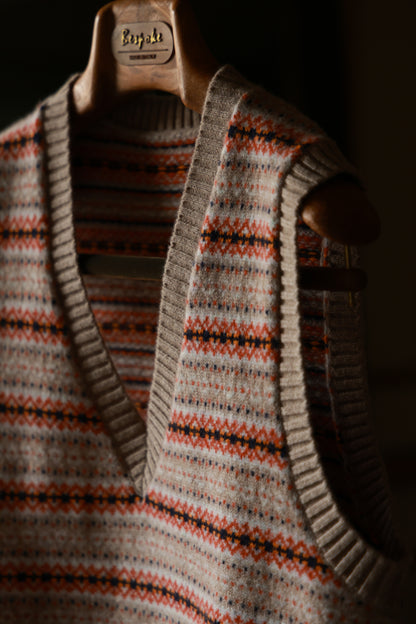 Fair Isle V-neck sweater vest 