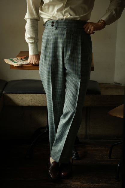 "Cedar Green Check" Suit Trousers 