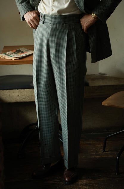 "Cedar Green Check" Suit Trousers 