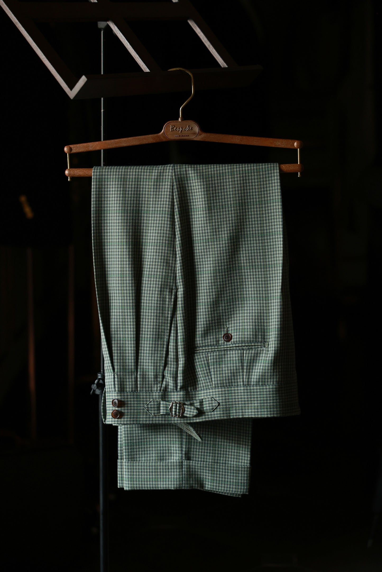 "Cedar Green Check" Suit Trousers 